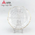 ATO Glass Plate With Gold Rim Glass Plates